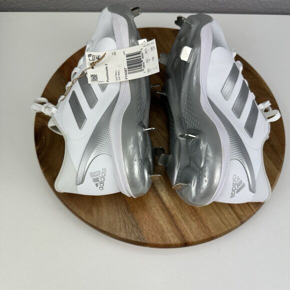 Adidas Purehustle 2 TPU Baseball‎ Softball Shoes White/Silver Metallic Women’s 7 - Picture 5 of 6